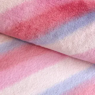 Faux fur Rainbow diagonal stripe