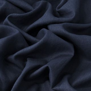 Linen enzyme washed 170 g navy