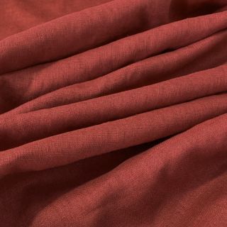 Linen enzyme washed 170 g wine red