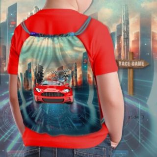 Decoration fabric KIDS BACKPACK Awesome cars PANEL