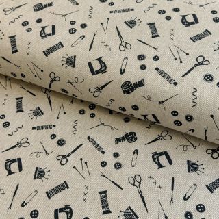 Decoration fabric Linenlook LITTLE SEWING ATELIER