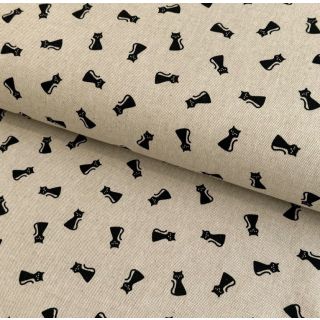 Decoration fabric Linenlook LITTLE SWEET CATS