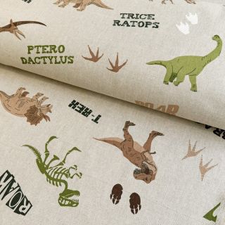 Decoration fabric Linenlook DINOSAUR WILD ADVENTURE