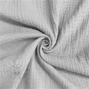 Double gauze/muslin light grey ORGANIC