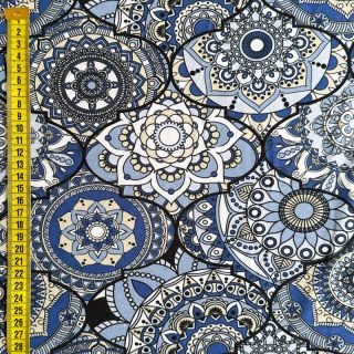 Jersey VISCOSE LYCRA HEAVY Mandala tiles D digital print