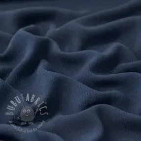 Linen viscose CRINCLE navy