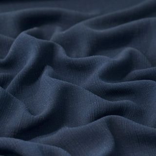 Linen viscose CRINCLE navy