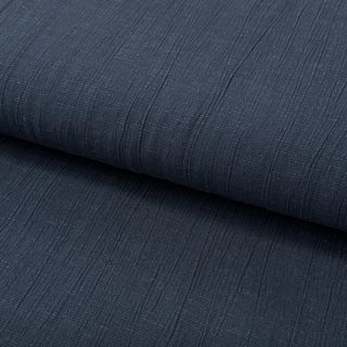 Linen viscose CRINCLE navy