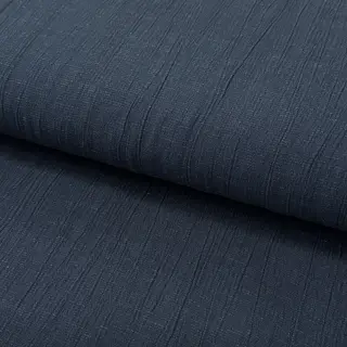 Linen viscose CRINCLE navy