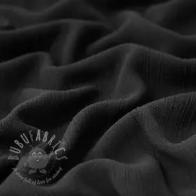 Linen viscose CRINCLE black