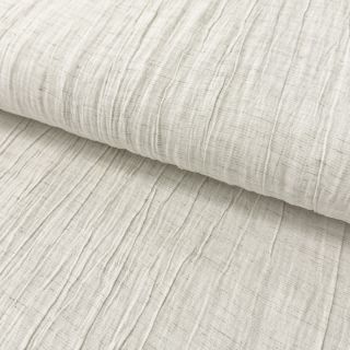 Linen viscose CRINCLE off white