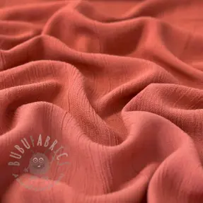 Linen viscose CRINCLE clay