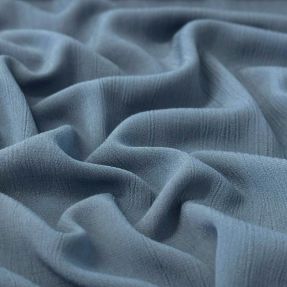 Linen viscose CRINCLE blue shadow