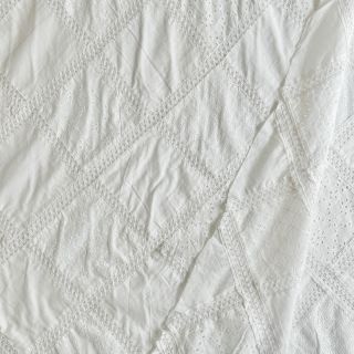 Cotton fabric Patchwork handmade white