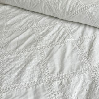Cotton fabric Patchwork handmade white