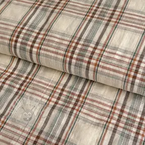 Cotton fabric YARN DYED Grid sand
