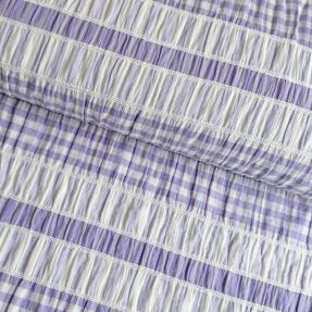 Cotton fabric YARN DYED Stripe lilac