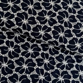 Madeira embroidery Flower 2-side border navy
