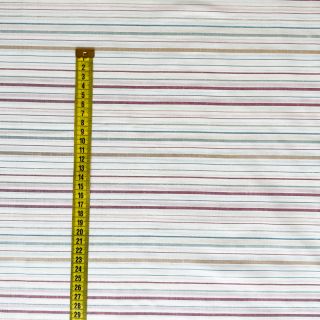 Cotton fabric LUREX stripes white