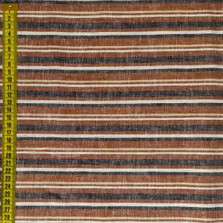 Linen YARN DYED Stripe rust