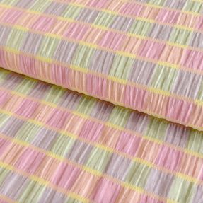Cotton fabric YARN DYED Grid check light rose