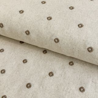 Linen viscose Embroidery square sand