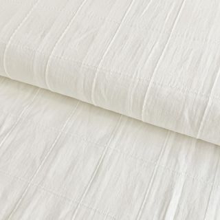 Cotton fabric VOILE DOBBY off white
