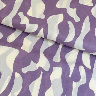 Cotton fabric VOILE Abstract mauve