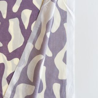 Cotton fabric VOILE Abstract mauve