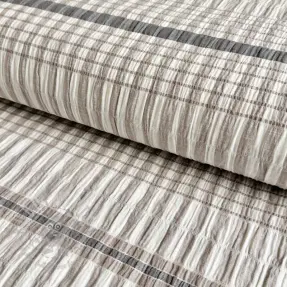 Cotton fabric YARN DYED Check sand