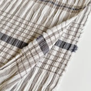 Cotton fabric YARN DYED Check sand