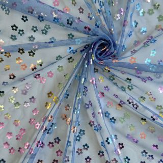 Tulle netting ROYAL FOIL Flower multi