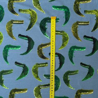 Sweat fabric Crocodile jeans digital print