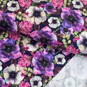 Sweat fabric Violetta flower digital print
