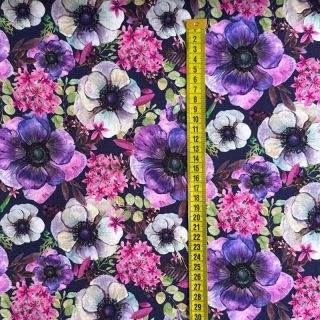 Sweat fabric Violetta flower digital print