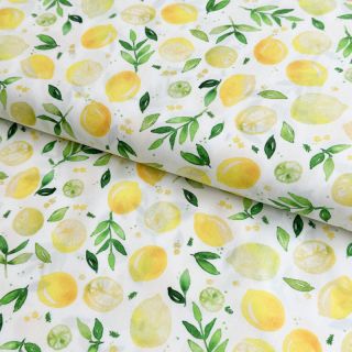 Cotton fabric Lemon MINI digital print