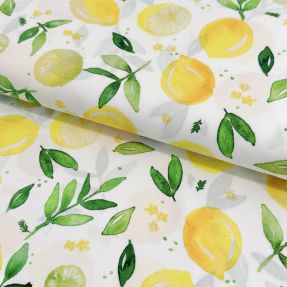 Cotton fabric Lemon BIG digital print