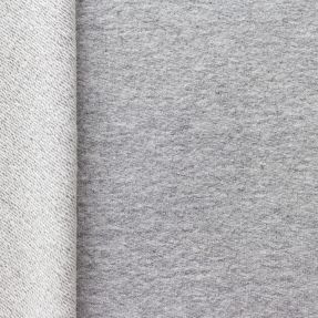 Sweat fabric MELANGE light grey