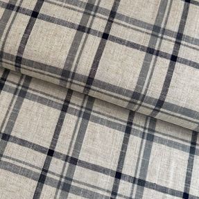 Linen VISCOSE Lira check naturals