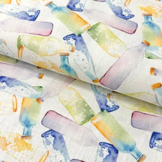 Linen cotton Bottles digital print