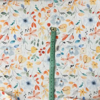 Linen cotton Pretty florals deisgn D digital print