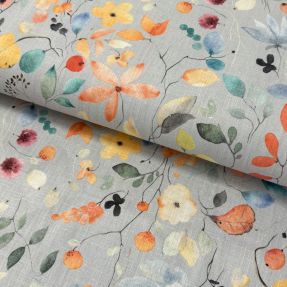 Linen cotton Pretty florals deisgn B digital print