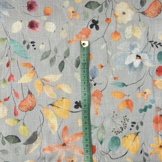 Linen cotton Pretty florals deisgn B digital print