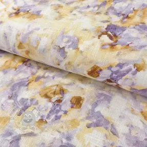 Linen cotton Abstract aquarel smudge digital print