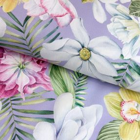 Decoration fabric Genoveva flower lila digital print