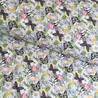 Decoration fabric Genoveva butterfly lila digital print