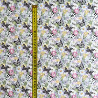 Decoration fabric Genoveva butterfly lila digital print