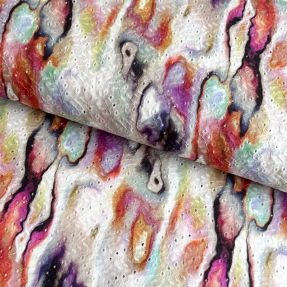 Cotton fabric EMBROIDERY Scattered stain digital print