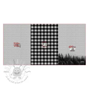 Sweat fabric Redwood black PANEL digital print