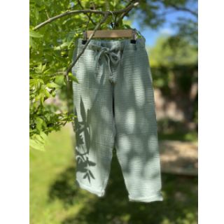 Double gauze/muslin green ORGANIC